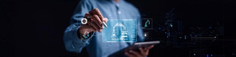 The transformation of industrial manufacturing towards greater sustainability will rely on machines and computer 768x186